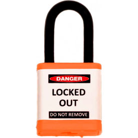 ZING 700 Series Padlock, 1-1/2" Shackle, Orange, Keyed Different