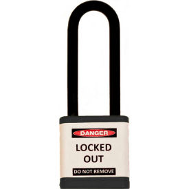 ZING 700 Series Padlock, 3" Shackle, Black, Keyed Alike