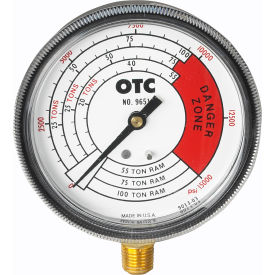 Gauge Pressure And Tonnage 4 Scales, 0-10,000 PSI, 0-55 Ton, 0-75 Ton, And 0-100 Ton