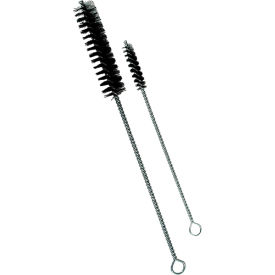 40-1/2"L Tube Cleaning Brush with 2" Dia. Horse Hair Brush & Stainless Steel Handle