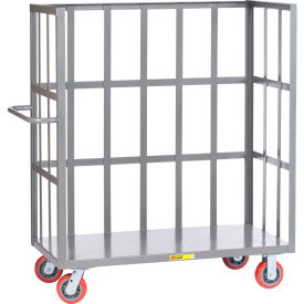 3 Sided Bulk Truck with Slat Sides, 3600 lb. Capacity, 60"L x 30"W x 57"H, Gray