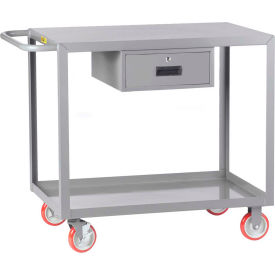 Service Cart w/1 Drawer, 1200 lb. Capacity, 48"L x 24"W x 35"H, Gray