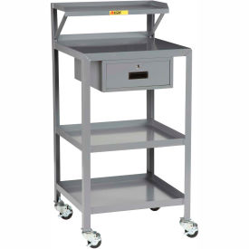 Mobile Shop Stand w/Wheel Brakes, 1000 lb. Capacity, 36"L x 24"W x 52"H, Gray