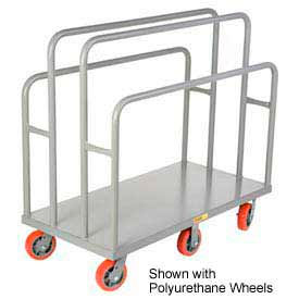Lumber & Panel Cart, 24 x 48, Mold-on Rubber Wheels