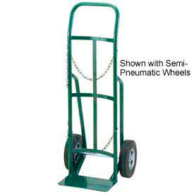 Single Cylinder Truck - Dual Handle - Pneumatic Wheels
