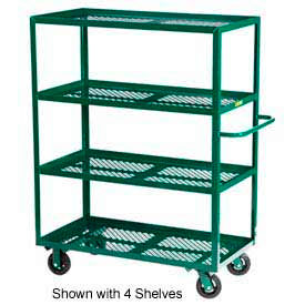 Nursery Cart w/3 Shelves, 2000 lb. Capacity, 48"L x 24"W x 63"H, Green