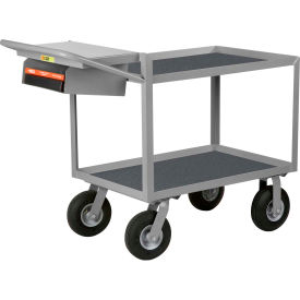 Instrument Cart with Tray Shelves & Mat, 1200 lb. Capacity, 48"L x 24"W x 34"H, Gray