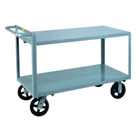 Merchandise Cart w/Flush Shelves & Wheel Brakes, 3600 lb Cap, 48"L x 30"W x 36"H