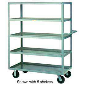 Shelf Truck w/4 Lip Shelves, 3600 lb. Capacity, 48"L x 30"W x 63"H, Gray
