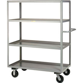 Shelf Truck w/4 Lip Shelves, 3600 lb. Capacity, 60"L x 30"W Shelving, Gray