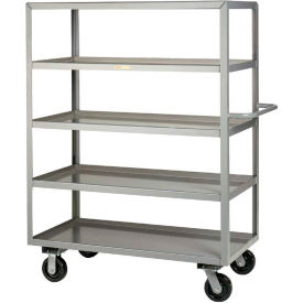 Shelf Truck w/5 Lip Shelves, 3600 lb. Capacity, 48"L x 24"W Shelving, Gray