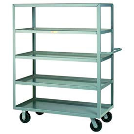 Shelf Truck w/5 Lip Shelves, 3600 lb. Capacity, 60"L x 30"W x 63"H, Gray