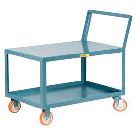 Shelf Truck w/2 Shelves, 1200 lb Capacity, 32"L x 18"W x 36"H, Gray