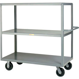 Shelf Truck w/3 Shelves, 3600 lb. Capacity, 48"L x 24"W x 45"H, Gray