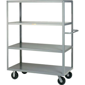 Shelf Truck w/4 Shelves, 3600 lb. Capacity, 48"L x 24"W x 63"H, Gray