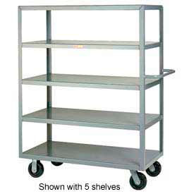 Shelf Truck w/4 Shelves, 3600 lb. Capacity, 48"L x 30"W x 63"H, Gray