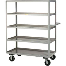 Shelf Truck w/5 Shelves, 3600 lb. Capacity, 48"L x 24"W x 63"H, Gray