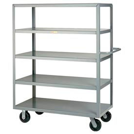 Shelf Truck w/5 Shelves, 3600 lb. Capacity, 60"L x 30"W x 63"H, Gray