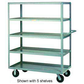 Shelf Truck w/3 Lip Shelves, 3600 lb. Capacity, 48"L x 24"W x 45"H, Gray