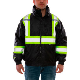 Black with Fluorescent Yellow/Green Tape, L