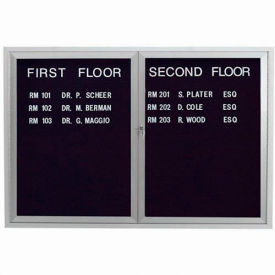 2 Door Enclosed Letter Board Cabinet - 48"W x 36"H