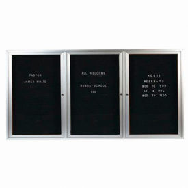 3 Door Letter Board Cabinet - 72"W x 36"H