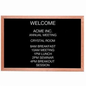 Red Oak Framed Letter Board Message Center - 36"W x 24"H