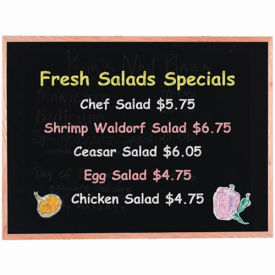 Display Style Black Chalkboard - 36"W x 24"H