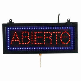 Small Spanish LED Sign Abierto (Open) - 16-1/8"W x 6-3/4"H