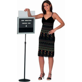 Single Pedestal Letter Board with Cover - 18"W x 14"H