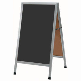 Aluminum A-Frame Sidewalk Black Chalkboard - 24"W x 42"H