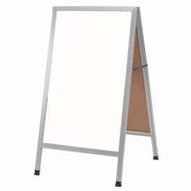 Aluminum A-Frame Sidewalk White Marker Board - 24"W x 42"H