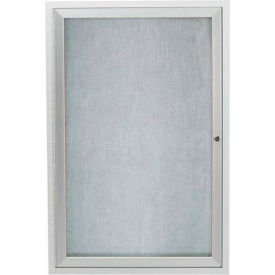 1 Door Aluminum Framed Enclosed Bulletin Board - 24"W x 36"H