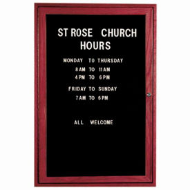1 Door Cherry Enclosed Changeable Letter Board - 24"W x 36"H