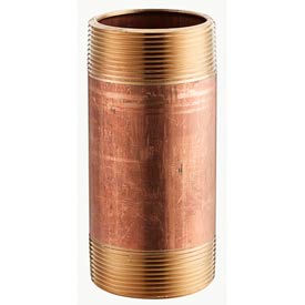 1/2 In. X 6-1/2 In. Lead Free Red Brass Pipe Nipple - 140 PSI