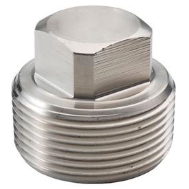 Ss 304 Barstock Square Head Plug 3/8" NPT Male