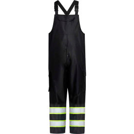 Non-ANSI Premium Rain Bib Pants-Black - 6809-4XL/5XL