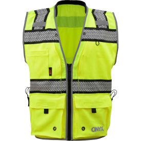 GSS Safety Class 2 Surveyor's Safety Vest-Lime-2XL