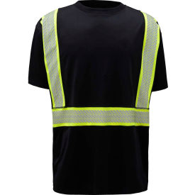 Non-ANSI Onyx Two-Tone Anti-Snag T-Shirt w/Segment Tape-Black-5XL