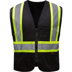 Enhanced Visibility Multi-Color Vest-Black-L/XL