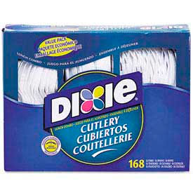 Cutlery Combo, Plastic, White, 168/Box