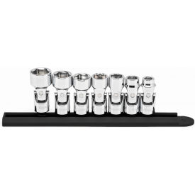7 Piece 6 Point Flex SAE Socket Set With 3/8" Drive Tang