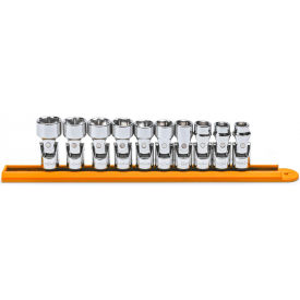 10 Piece 6 Point Flex Metric Socket Set With 3/8" Drive Tang