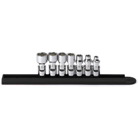 Gearwrench 7 Piece 6 Point Flex SAE Socket Set 1/4" Drive Tang