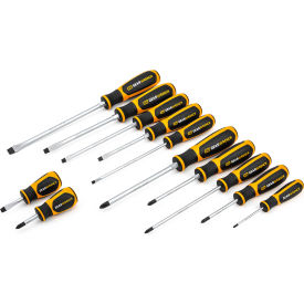 12 Piece Phillips/Slotted Dual Material Screwdriver Set
