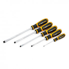 5 Piece Slotted Dual Material Screwdriver Set
