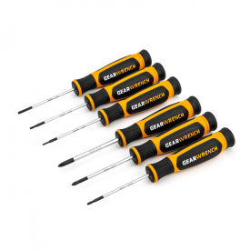6 Piece Phillips/Slotted Mini Dual Material Screwdriver Set