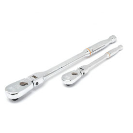 90 Tooth Flex Head Teardrop Ratchet Set With 1/4" & 3/8" Drive Tang, 2 Piece