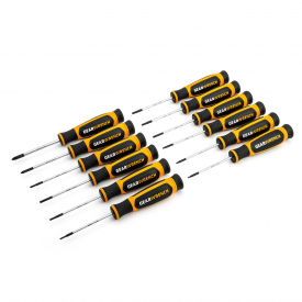 12 Piece Phillips/Slotted/Torx Mini Dual Material Screwdriver Set