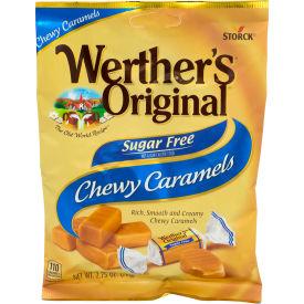 Werther's Original Chewy Caramels Sugar Free, 2.75 oz, 3 Pack